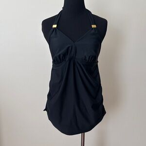 ❤️3/$15❤️ Liz Lange Maternity Black Halter Swim Top